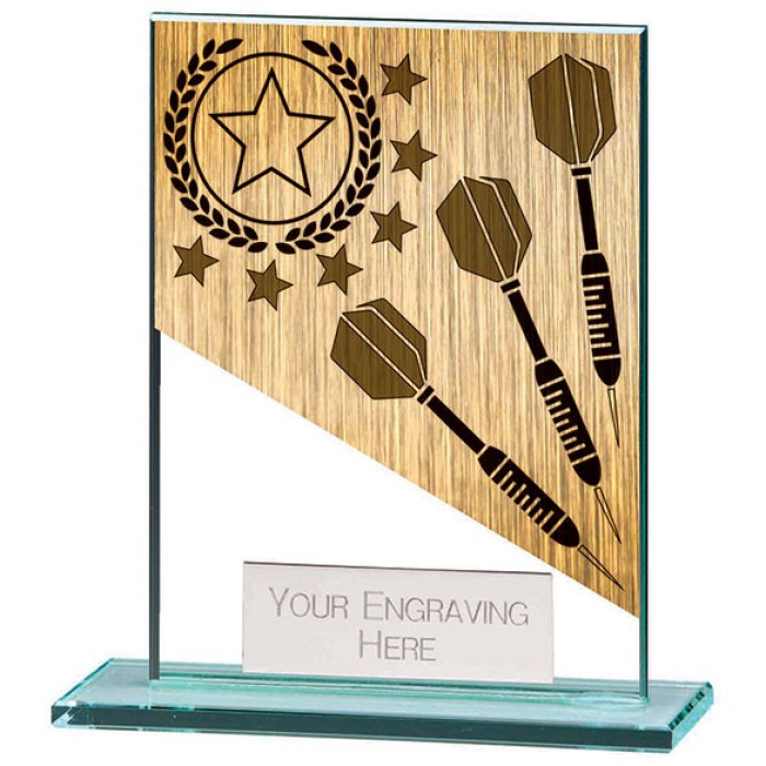 MUSTANG DARTS GLASS AWARD - 110MM